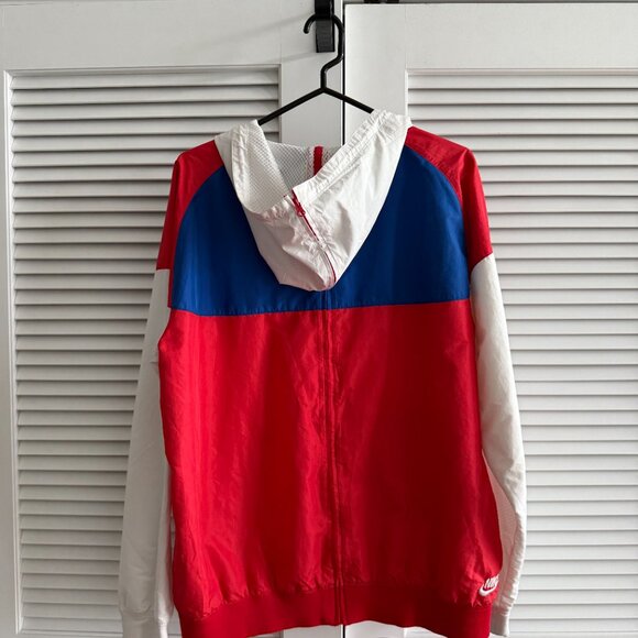 Nike Men’s Windrunner Windbreaker Jacket Red White Blue Mens SZ L - Picture 5 of 8